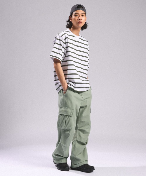 パンツ goa linen cotton military cargo pants RAGEBLUE（レイジブルー） ワイドパンツ カーゴパンツ Cotton Linen