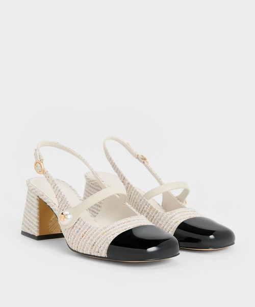 「CHARLES & KEITH」 ヒールサンダル 23cm ブラック系その他6 レディース_画像2