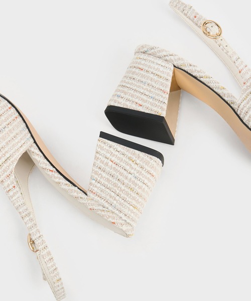 「CHARLES & KEITH」 ヒールサンダル 23cm ブラック系その他6 レディース_画像3