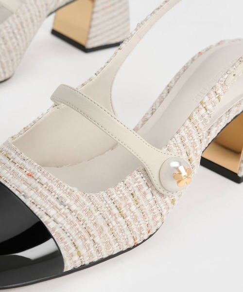 「CHARLES & KEITH」 ヒールサンダル 23cm ブラック系その他6 レディース_画像4