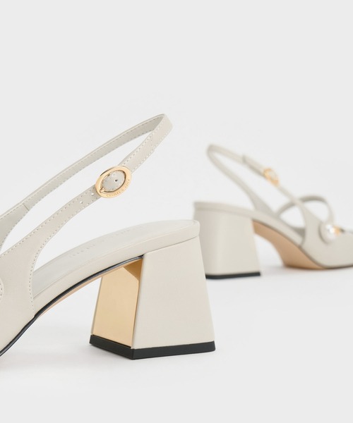 「CHARLES & KEITH」 ヒールサンダル 23cm ブラック系その他6 レディース_画像7