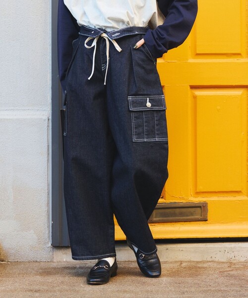 「FREAK'S STORE」 カーゴパンツ SMALL オリーブ レディース_画像6