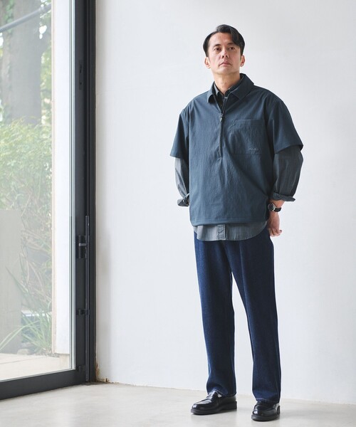 Marmot（マーモット） シャツ 「別注」「Marmot」ハーフジップ 半袖