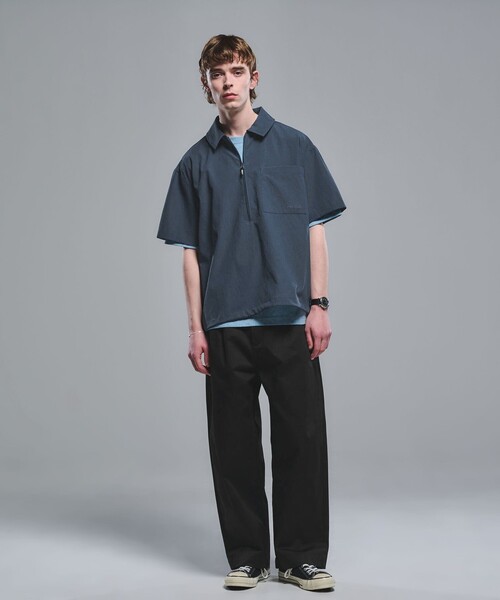 Marmot（マーモット） シャツ 「別注」「Marmot」ハーフジップ 半袖