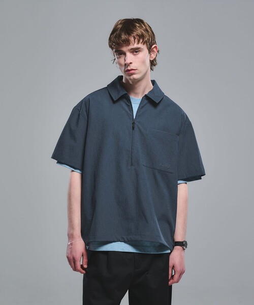 Marmot（マーモット） シャツ 「別注」「Marmot」ハーフジップ 半袖