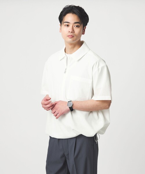 Marmot（マーモット） シャツ 「別注」「Marmot」ハーフジップ 半袖