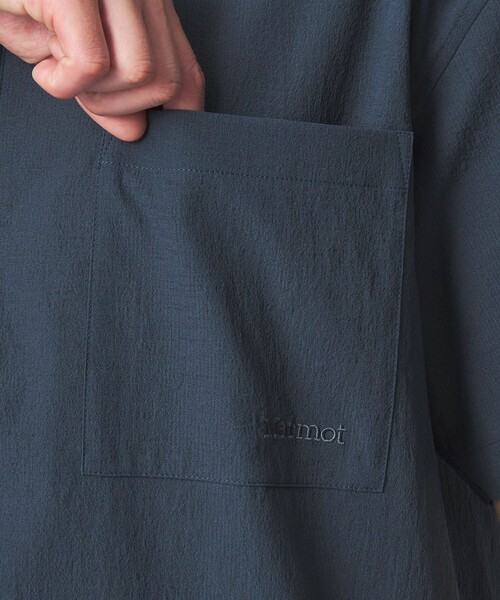 Marmot（マーモット） シャツ 「別注」「Marmot」ハーフジップ 半袖