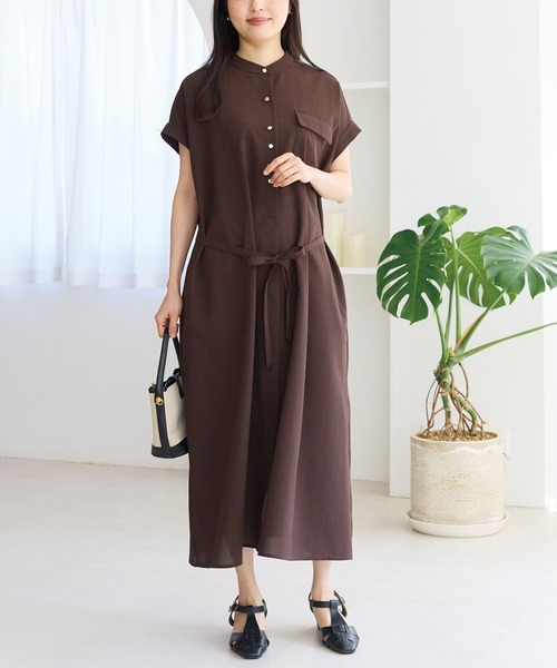 再再再値下げ新品 アンパスィ　ワンピースL　 ベージュ定価24200円 LAVEANGE（ラビアンジェ） ワンピース 夏 半袖 「好機能シリーズ」UV