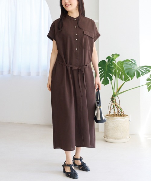 再再再値下げ新品 アンパスィ　ワンピースL　 ベージュ定価24200円 LAVEANGE（ラビアンジェ） ワンピース 夏 半袖 「好機能シリーズ」UV