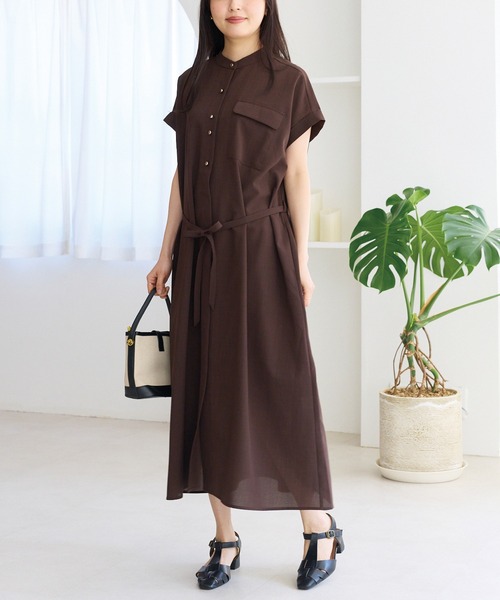 再再再値下げ新品 アンパスィ　ワンピースL　 ベージュ定価24200円 LAVEANGE（ラビアンジェ） ワンピース 夏 半袖 「好機能シリーズ」UV