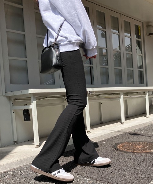 「meJane」 ブーツカットパンツ M ブラック レディース_画像4