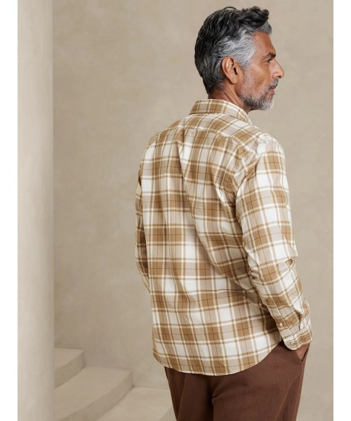 「BANANA REPUBLIC FACTORY STORE」 長袖シャツ X-LARGE ベージュ メンズ_画像3