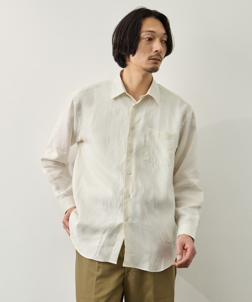 シャツ 「FUJI/フジ」LINEN STANDARD SHIRT メンズの画像