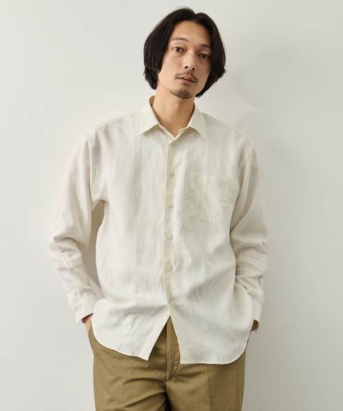 シャツ 「FUJI/フジ」LINEN STANDARD SHIRT メンズの画像