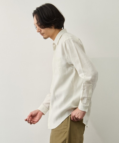 シャツ 「FUJI/フジ」LINEN STANDARD SHIRT メンズの画像