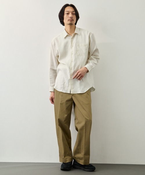 シャツ 「FUJI/フジ」LINEN STANDARD SHIRT メンズの画像
