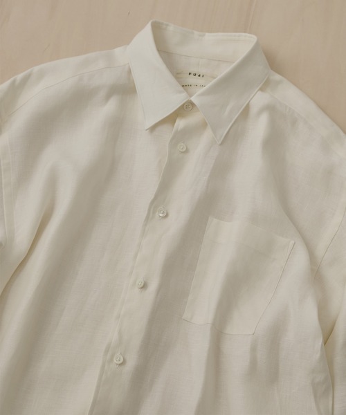 シャツ 「FUJI/フジ」LINEN STANDARD SHIRT メンズの画像