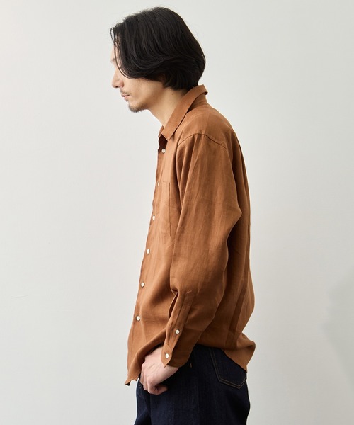 シャツ 「FUJI/フジ」LINEN STANDARD SHIRT メンズの画像