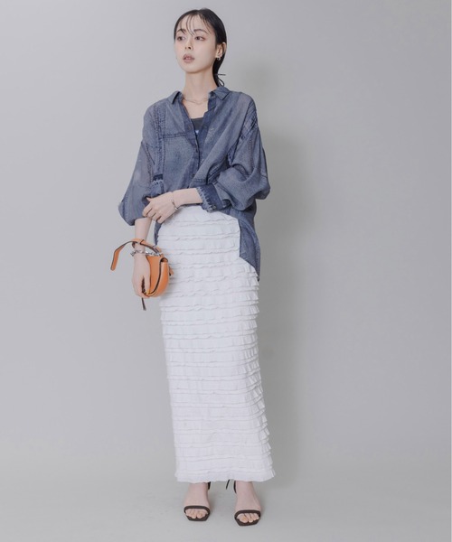 「Eimee Law」 長袖シャツ FREE ライトブルー レディース_画像3