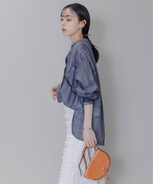 「Eimee Law」 長袖シャツ FREE ライトブルー レディース_画像7