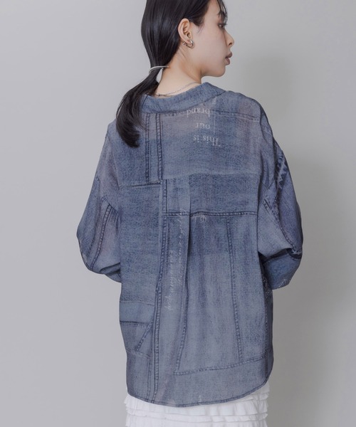 「Eimee Law」 長袖シャツ FREE ライトブルー レディース_画像8