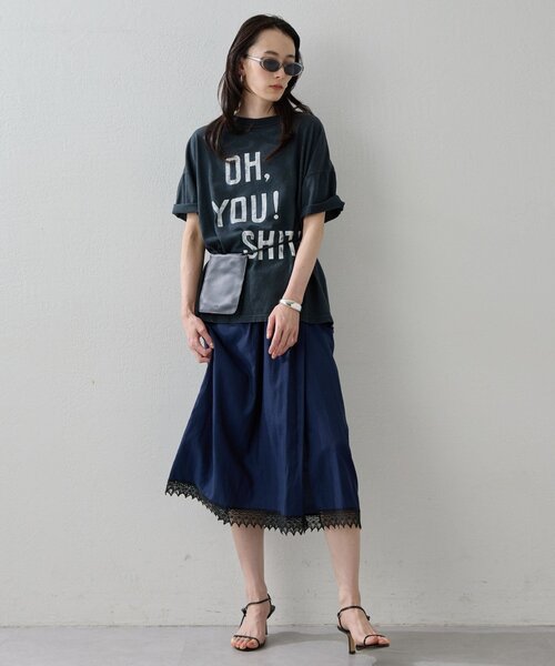 GALLARDA GALANTEシアーレーススカート ガリャルダガランテ GALLARDAGALANTE シアーレーススカート （black