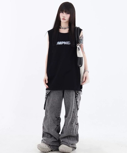 「A'GEM9」 「jump next」カーゴパンツ L ブラック レディース_画像7
