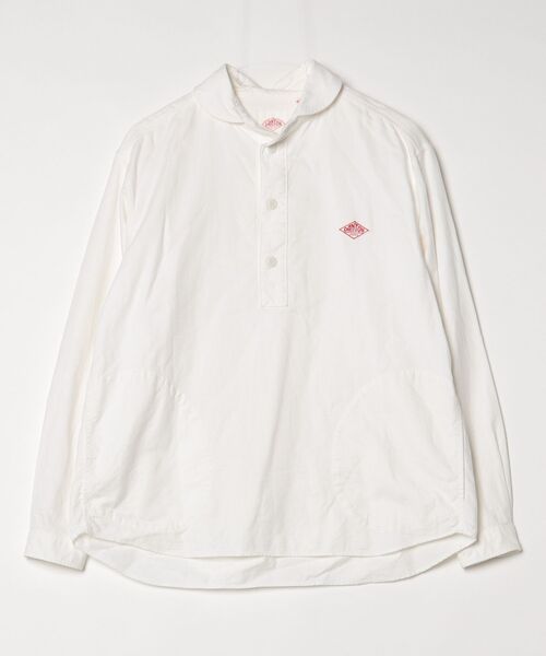 DANTON ダントン プルオーバーシャツ 長袖 白 40 L日本製 Danton（ダントン） 長袖シャツ 40 ホワイト レディース : ZOZOTOWN