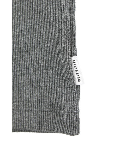 「ALEXIA STAM」 「Lee」半袖Tシャツ M チャコールグレー レディース_画像6