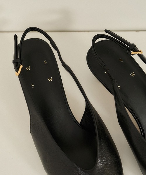 「SALON adam et rope'」 ヒールサンダル 37 オリーブ レディース_画像3