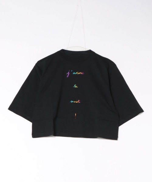 アニエスベー　タグ付き半袖カットソー agnes b.（アニエスベー） tシャツ 半袖 メッセージ プリント コットン
