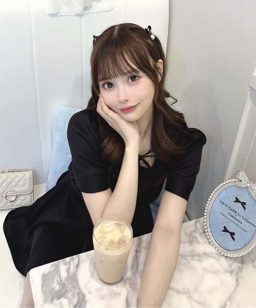 「one way」 半袖ワンピース FREE グレー レディース_画像4