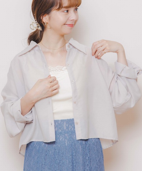 「flower」 長袖シャツ FREE ベージュ レディース_画像3