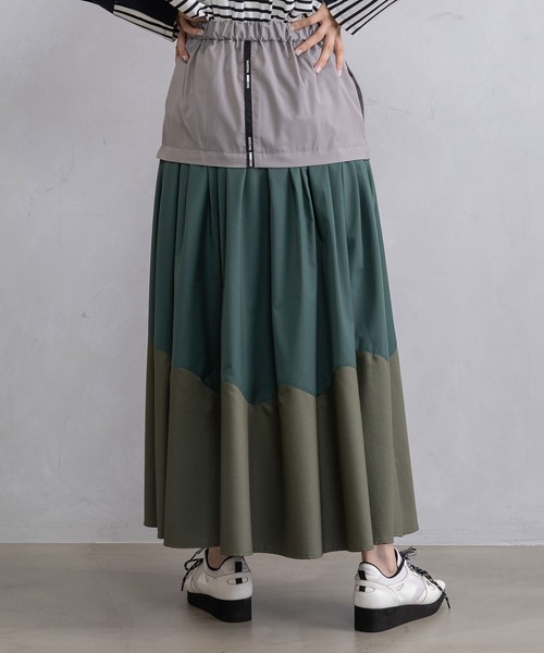 「MARECHAL TERRE」 フリルスカート MEDIUM ブラック×ホワイト レディース_画像4