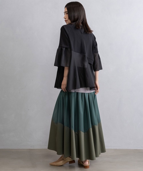 「MARECHAL TERRE」 フリルスカート MEDIUM ブラック×ホワイト レディース_画像5