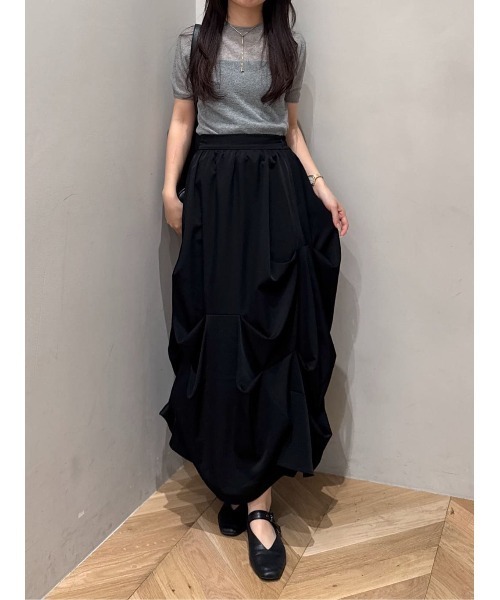 「STYLEMIXER」 フレアスカート MEDIUM ホワイト レディース_画像3