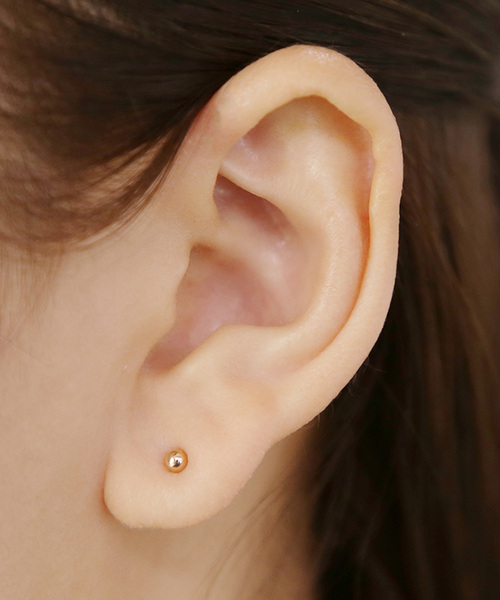 ピアス K18 ピンクゴールド ピアス （3mm） ESTELLE/エステール レディースの画像
