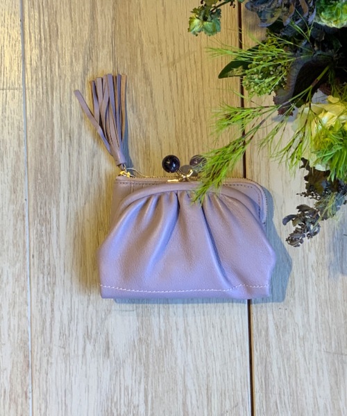 perche 財布 ペルケ / ジェムストーンがま口二つ折り財布