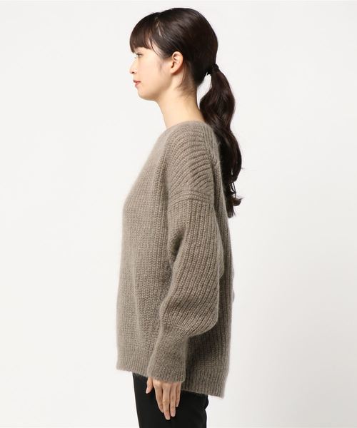 新品IENAモヘアニット IENA（イエナ） ニット モヘヤ混ボートネックワイドプルオーバー