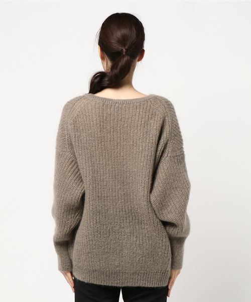 IENA（イエナ） ニット モヘヤ混ボートネックワイドプルオーバー