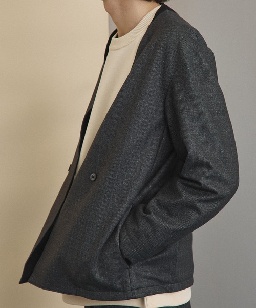 【タグ付き】UNITED TOKOYO ノーカラージャケット(ネイビー) タグ付き】UNITED TOKOYO ノーカラージャケット(ネイビー) UNITED