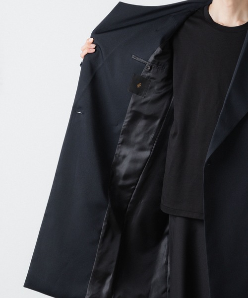 チェスターコート コート crease double short coat メンズの画像