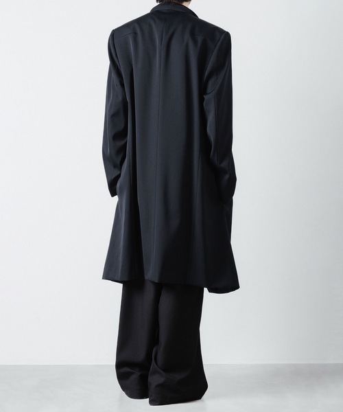ato アトウ ブラック チェスターコート 44サイズ ATO（アトウ） チェスターコート コート crease double short coat