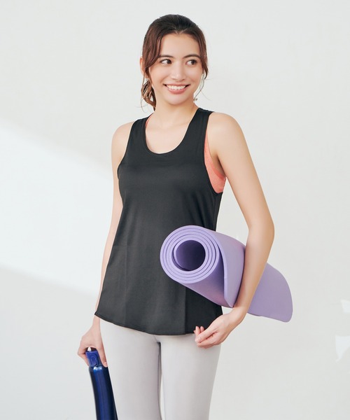 レディースフィットネスウェア バッククロスタンクトップ : ZOZOTOWN