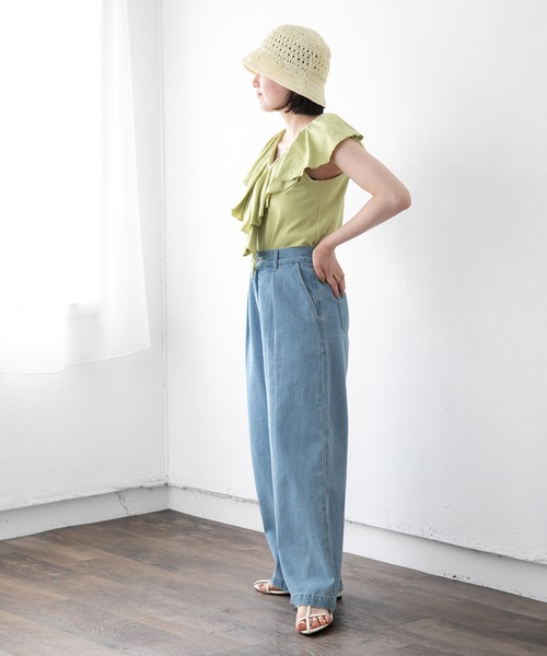 tシャツ フリルカラーカットプルオーバー レディース SNIDEL tシャツ フリルカラーカットプルオーバー レディース