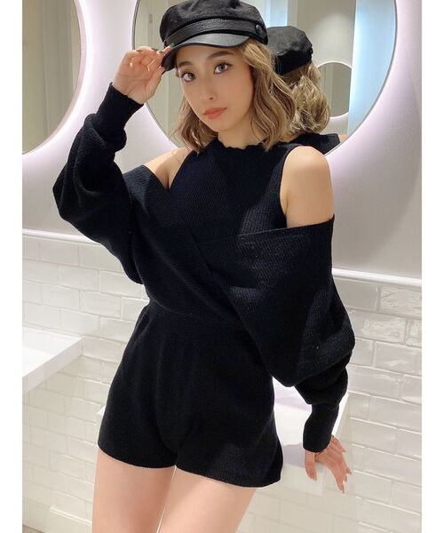 GYDA（ジェイダ） ワンピース レイヤードニット ロンパース : ZOZOTOWN 
