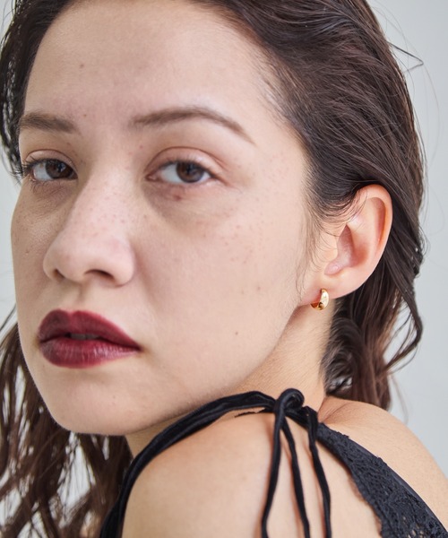 JUPITER ピアス 「K10」プランプフープピアス/ユニセックス/金属