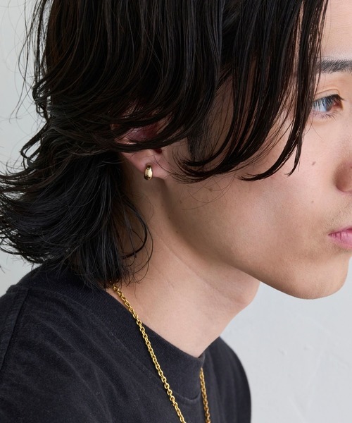 JUPITER ピアス 「K10」プランプフープピアス/ユニセックス/金属