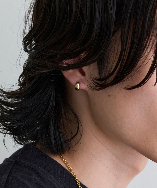 JUPITER ピアス 「K10」プランプフープピアス/ユニセックス/金属