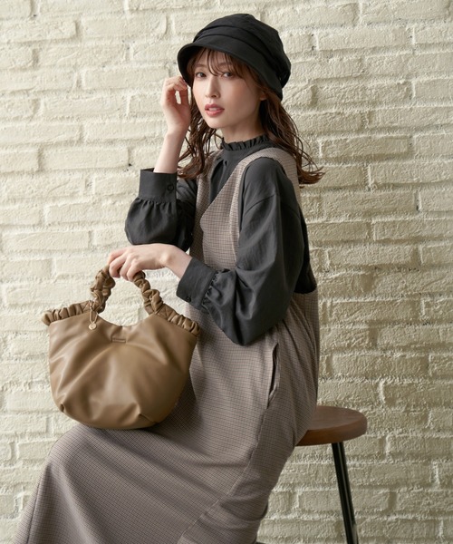 ikka（イッカ） 帽子 キャスケット プックリタッククロッシェ